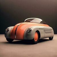 retro futurismo generativo de ai Bauhaus coche foto