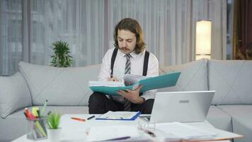 The disappointed businessman gets angry and has a nervous breakdown. video