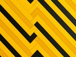 Bright yellow and black geometric shape with minimal design and striped pattern.AI Generative photo