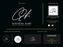 minimalista qf firma letra logo, único lujo qf logo icono con negocio marca vector