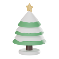 Natal árvore elementos festivo 3d ícones para feriado estação 3d renderizar. png