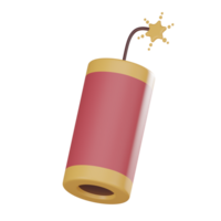 Chinese New Year Firecrackers Celebration ,Traditional Icon for Lunar Festival. 3D Render png