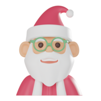 festivo 3d Papa Noel claus icono - fiesta alegría 3d prestar. png