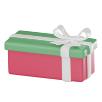 festivo Natale regalo scatola colorato 3d icone di stagione vacanza decorazioni 3d rendere. png