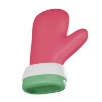 festivo Natale guanti vacanza decorazione 3d rendere. png