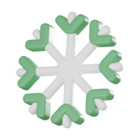 Festive Snowflake 3D icon Christmas Icons 3D render. png