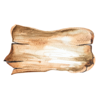 waterverf illustratie van antiek berk blaffen, rol, boom schors met plaats voor tekst, hand- getrokken png