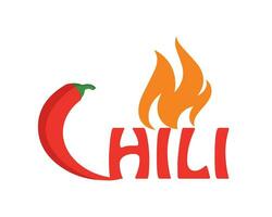 rojo caliente chile logo concepto diseños , modelo de picante pimienta logo vector