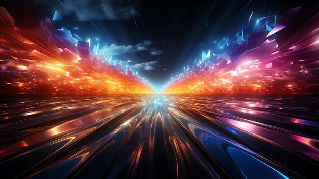 The Art of Colorful Abstract Background Design Ai generative photo