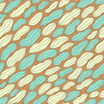 Seamless pattern with tightly lying leaves vector