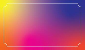 Bright colorful abstract blurry background with white frame photo