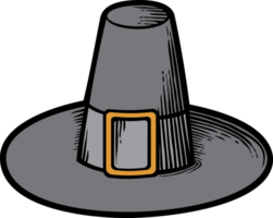 nero pellegrino cappello png illustrazione