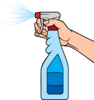 reinigingsspray fles png illustratie