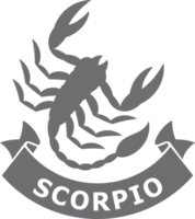 Scorpio Label PNG Illustration