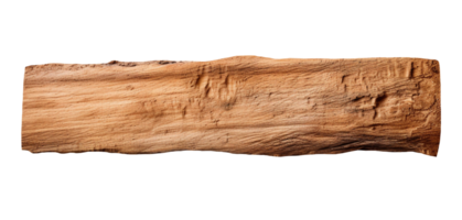 Old wood piece on transparent background, AI Generative png