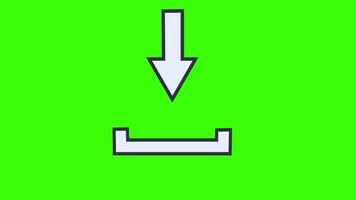 descargando logo verde pantalla vídeo icono salvar archivo desde en línea interfaz Internet conexión hd vídeo verde antecedentes sencillo lleno línea movimiento gráfico animación 3d icono descargar grifo video