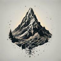 Mountain Illustration Ai Generative photo