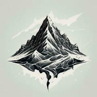 Mountain Illustration Ai Generative photo