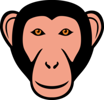Monkey Head PNG Illustration