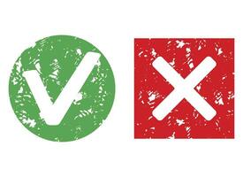 Mark stamp imprint approve and reject. Vector grunge texture approval and reject illustration