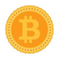 bitcoin icono. cripto moneda vector. ilustración de bitcoin, bit-coin efectivo virtual dinero, btc símbolo vector