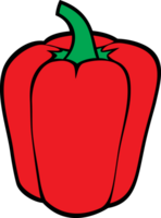 Sweet Red Bell Pepper PNG Illustration