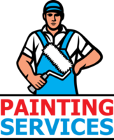 Painting Services Design - a Professional Painter Holding a Paint Brush PNG Illustration