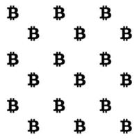 Bit coin pattern black white. Bit-coin money, btc black white, bitcoin cash virtual. Vector illustration