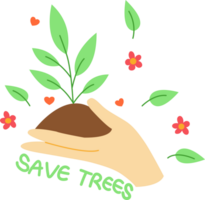 Salve  árvores para terra png
