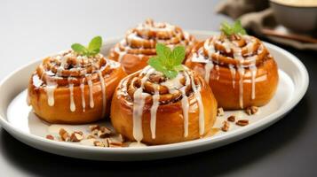 Delicious Homemade Autumn Pastry for Breakfast photo