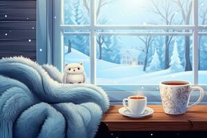 winter cozy background photo