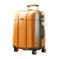 3D Render Orange Suitcase ,ai generative png