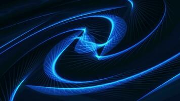 Technological blue spiral. Abstract background. Video in high quality 4k