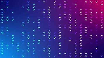 Abstract gradient background. Texture or pattern of arrows. Seamless loop video