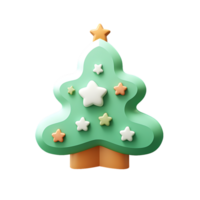 3d hermosa Navidad árbol, ai generativo png