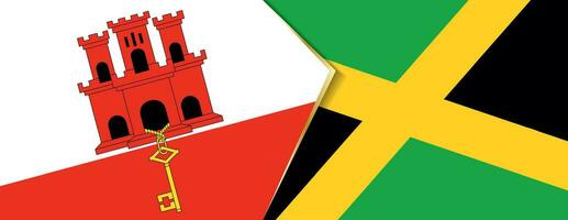 Gibraltar y Jamaica banderas, dos vector banderas