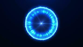 abstrato plasma Magia bola, abstrato futurista esfera do brilhando néon. molécula ou plasma esfera. abstrato tecnologia, Ciência, Engenharia e artificial inteligência tecnologia fundo video