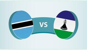 Botswana versus Lesoto, equipo Deportes competencia concepto. vector