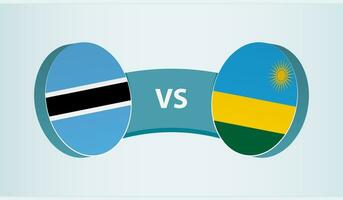Botswana versus Ruanda, equipo Deportes competencia concepto. vector