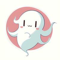 Cute Ghost Sticker Spooky Chill Kawaii Face photo