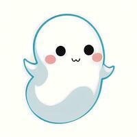 Cute Ghost Sticker Spooky Chill Kawaii Face photo