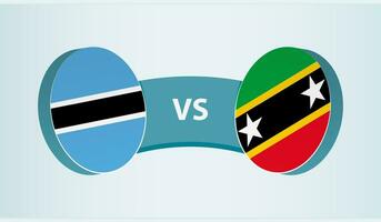 Botswana versus Santo kitts y nevis, equipo Deportes competencia concepto. vector