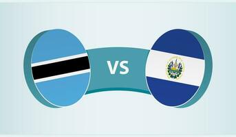 Botswana versus el el Salvador, equipo Deportes competencia concepto. vector