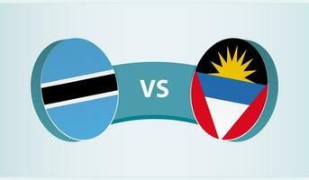 Botswana versus antigua y barbuda, equipo Deportes competencia concepto. vector