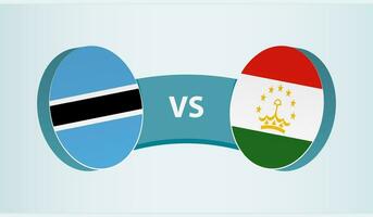 Botswana versus Tajikistan, team sports competition concept. vector