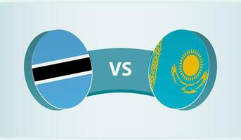 Botswana versus Kazakhstan, team sports competition concept. vector