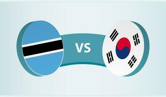 Botswana versus sur Corea, equipo Deportes competencia concepto. vector