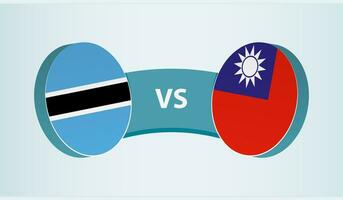 Botswana versus Taiwán, equipo Deportes competencia concepto. vector