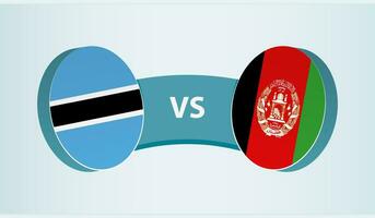 Botswana versus Afghanistan, team sports competition concept. vector