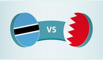 Botswana versus Bahrain, team sports competition concept. vector